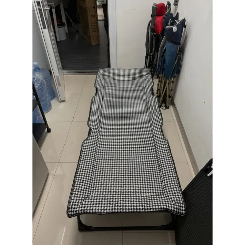 #Portable Folding Bed Leisure Recliner for Office Lunch Break Hospital Home Bedroom Space-saving with Mattress Nap Compact