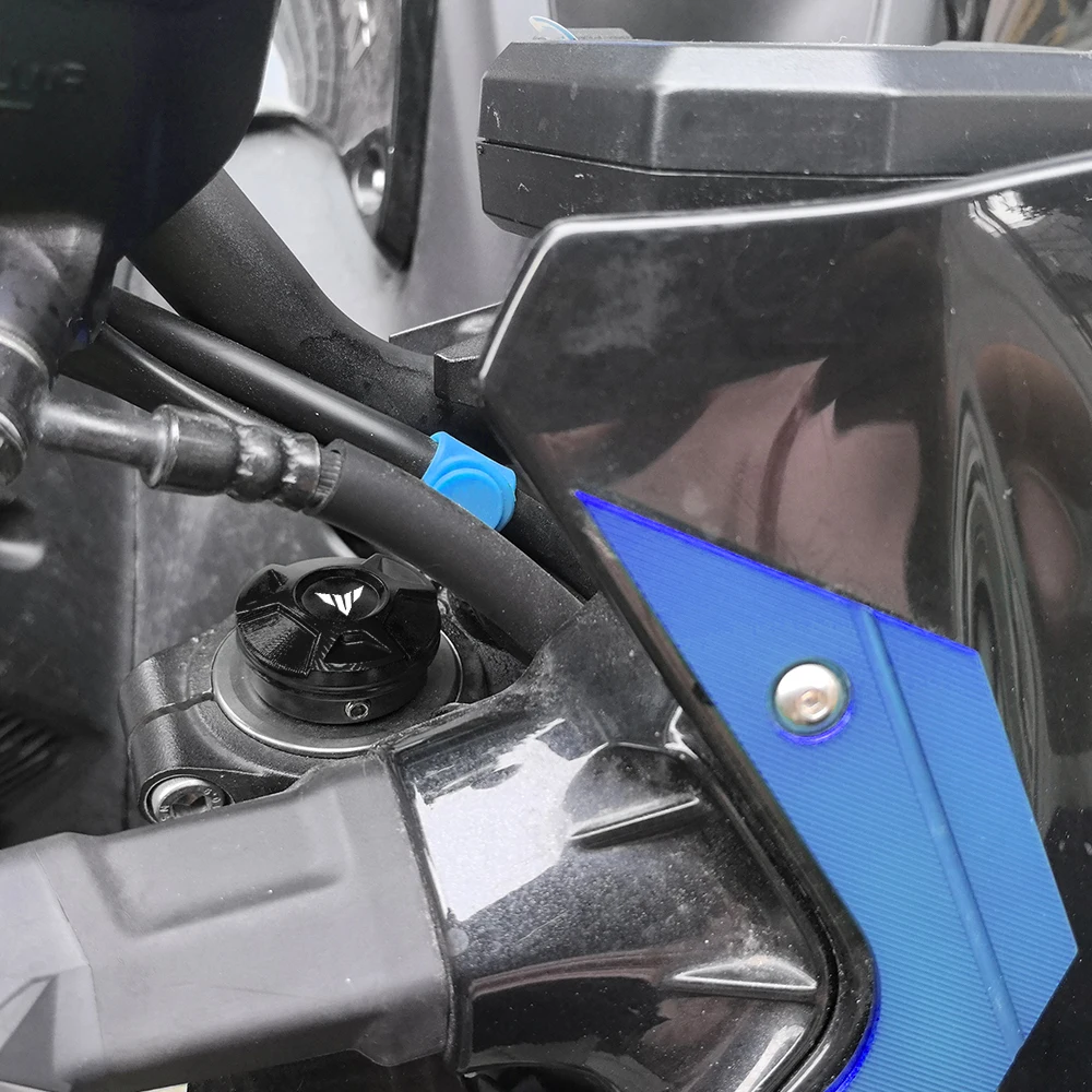 For YAMAHA MT-07 MT07 MT 07 2014-2023 2024 2025 Accessories Motorcycle Shock-absorbing Cap Three-Star Column Trim Cover Aluminum