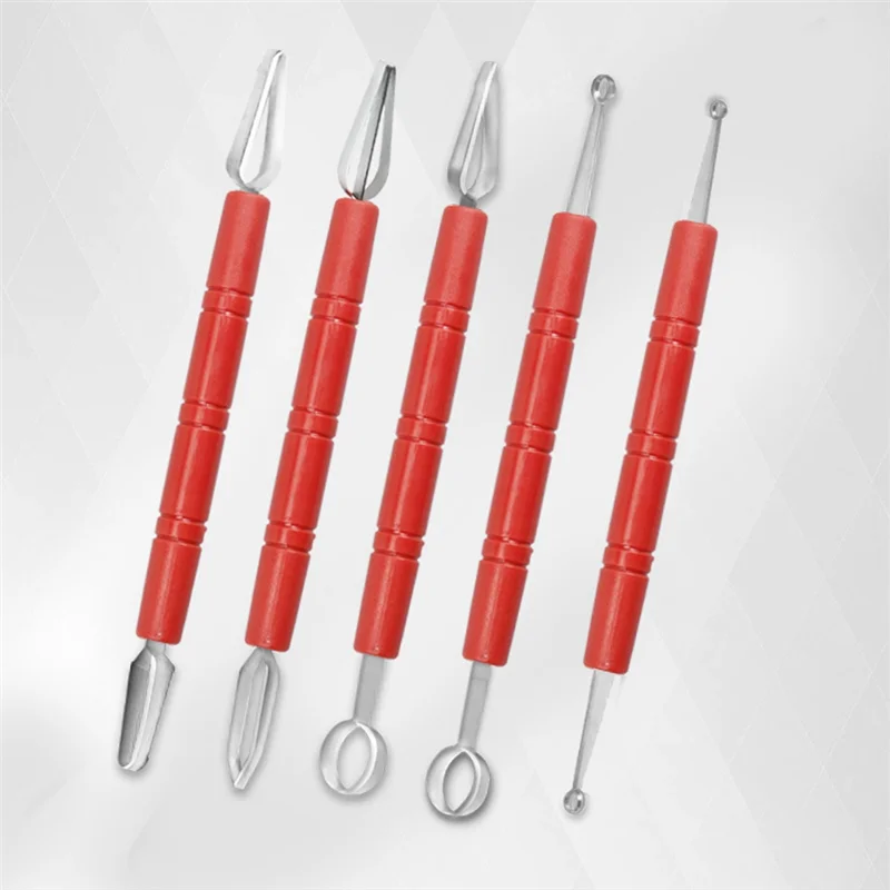 5 Pieces of Stainless Steel Pottery Tools Set Pottery Tools Polymer Clay Modeling Tools Wax Carving Tools