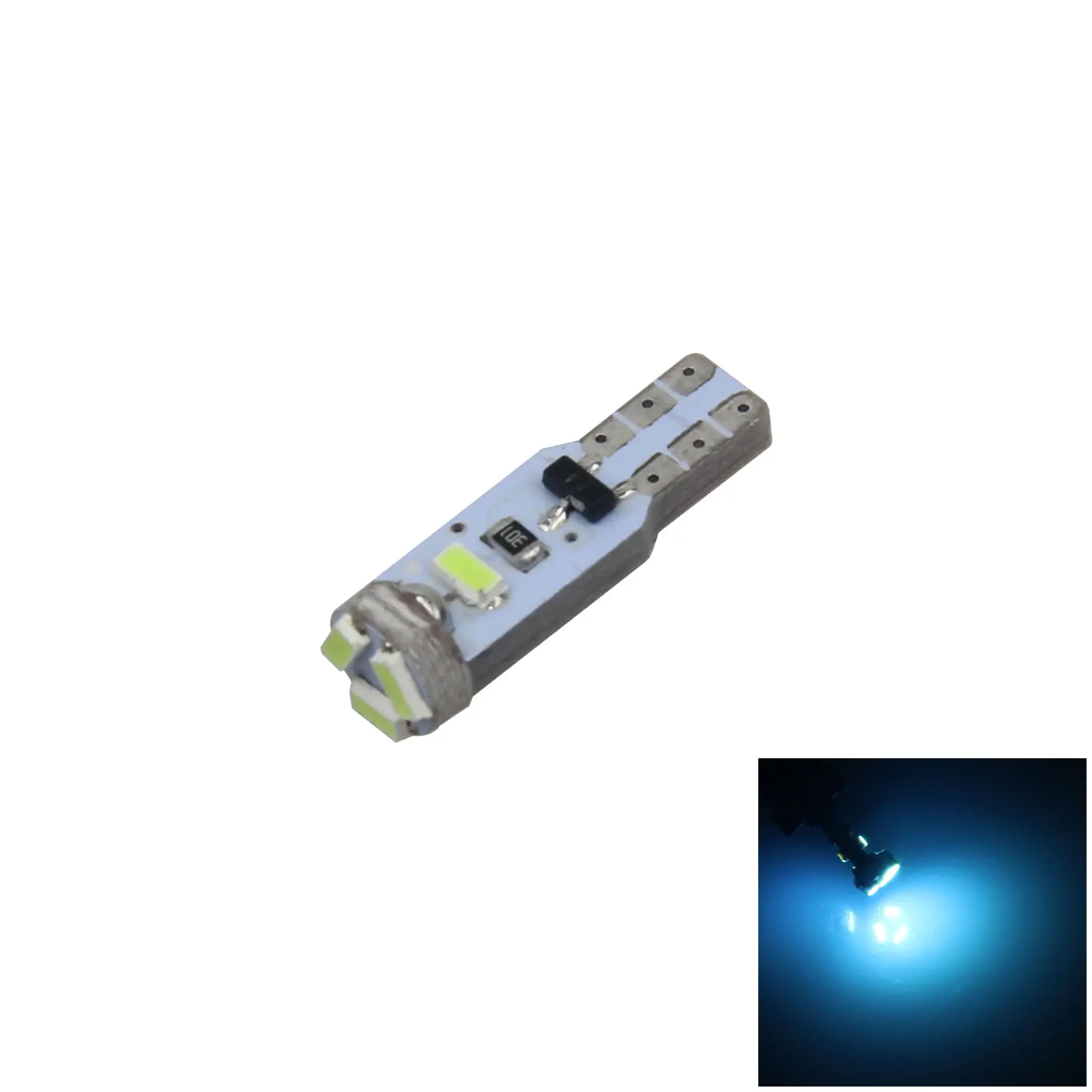 1x Ice Blue Auto T5 Side Bulb Marker Light No-polar 5 3014 SMD LED 85 86 2721 Z2939