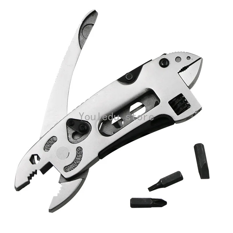 Imagem -02 - Multifuncional em Chaveiro Alicate Chave de Fenda Ferramentas de Bolso Outdoor Camping Multi-purpose Alicate e Chave