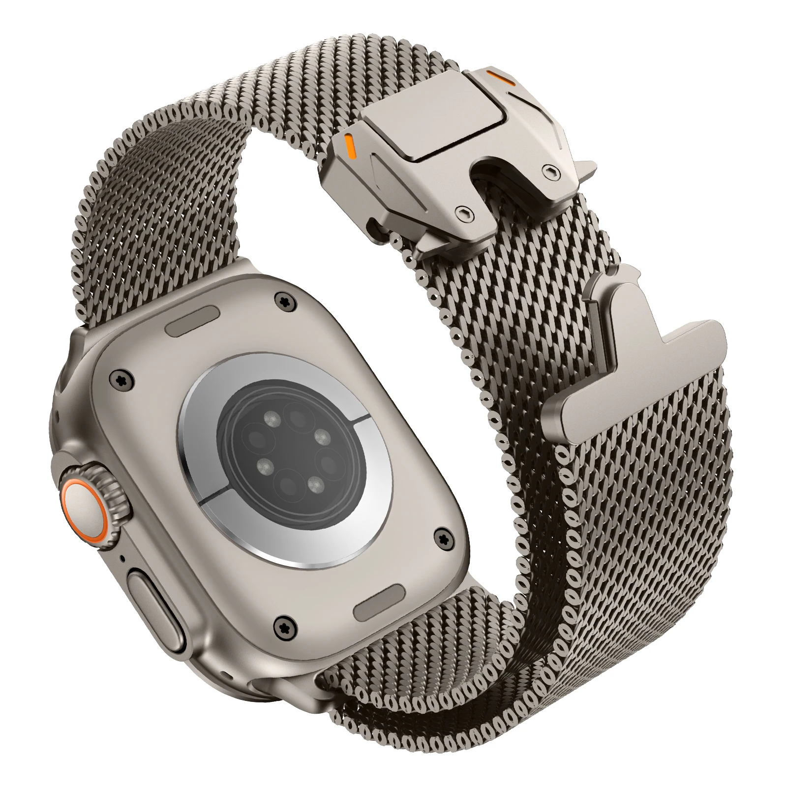 Tali Milanese Loop untuk Apple Watch Band Ultra 3/2 49mm 46mm 45mm 44mm Logam Baja Tahan Karat untuk iWatch Seri 11 10 9 8 7 6 5 SE