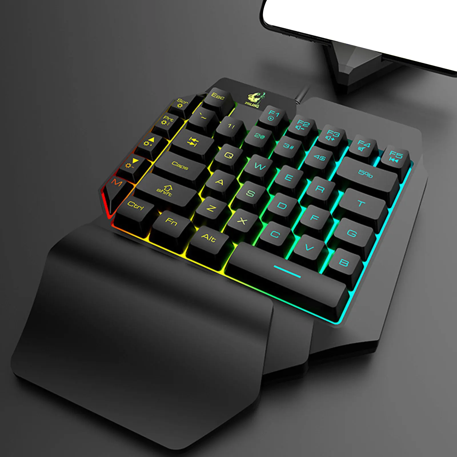 

Left Hand Mechanical Keyboard Compact Lightweight Rgb Backlit Gaming Keypad Laptop Computer Home Entertainment Portable