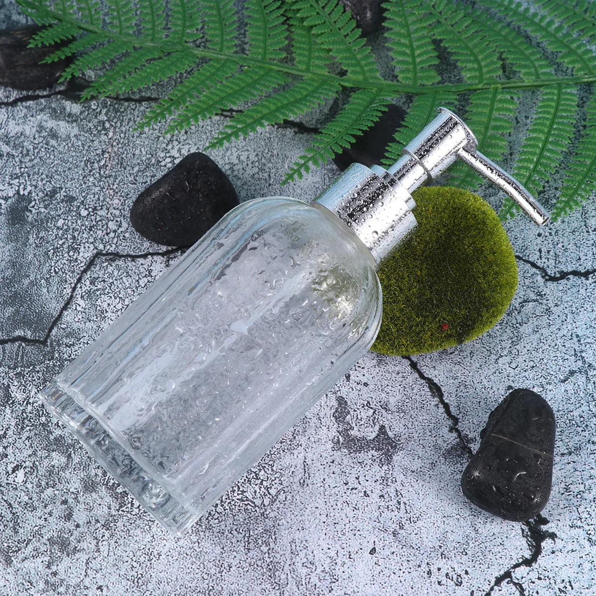 

200Ml Press Type Liquid Soap Dispenser Bottle Glass Refillable Lotion Container for Shampoo Shower Gel Bathroom Decor Home Hotel