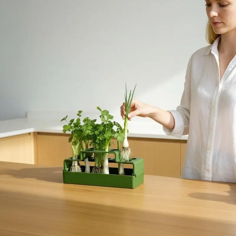 

Hydroponic Scallion Growing Device Simple Assembly Indoor SelfWatering System for Home Green Onion Gardening