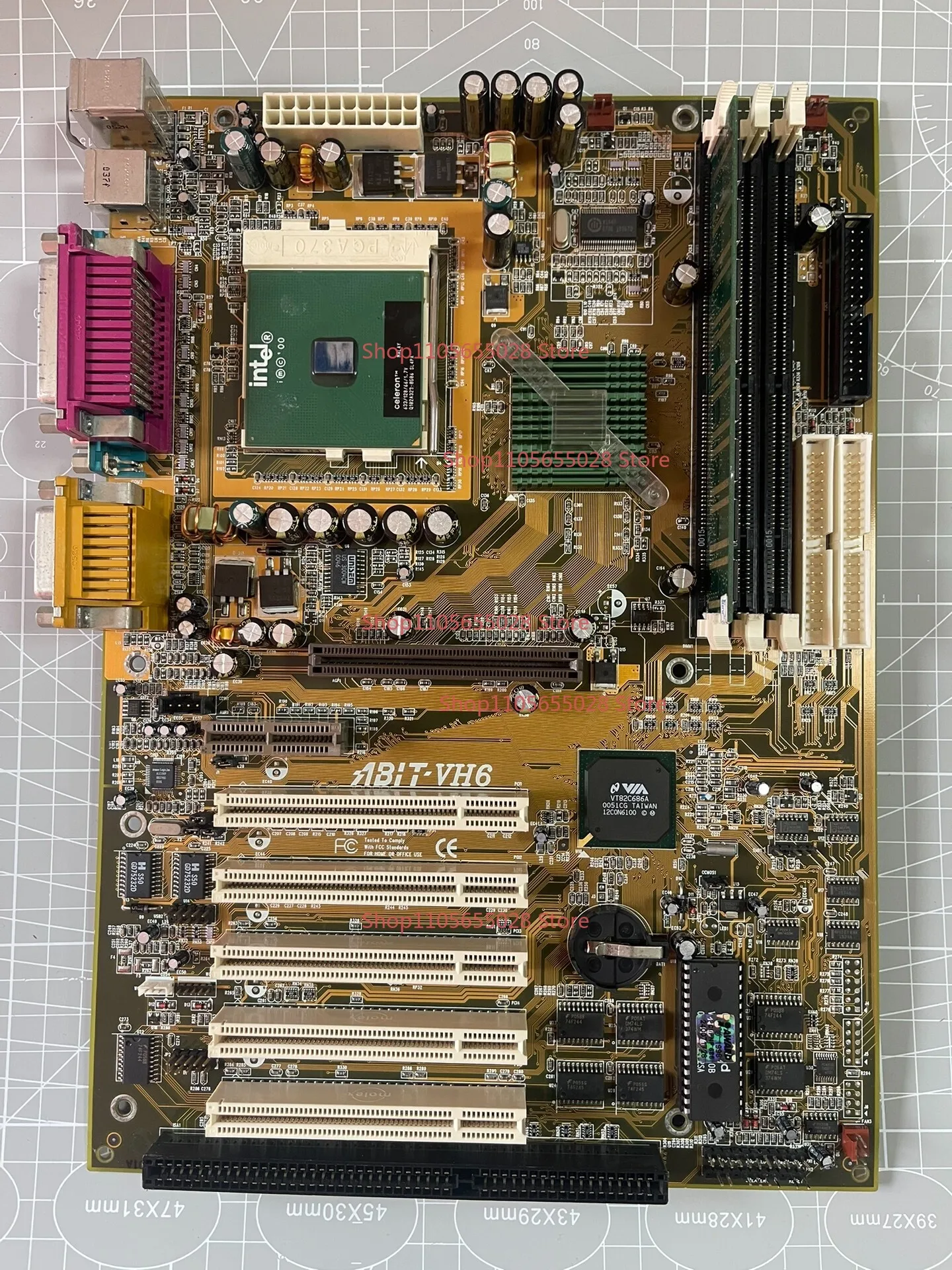 For Upgrade AB-VH6 Antique Computer Main Board 370 Main Board Ver1.02 ATX Big Board