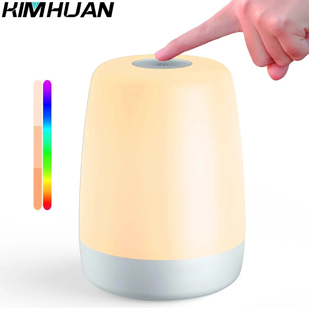 

1200mA LED Colourful Desk Lamp Portable Night Light Timing Desk Lamp Bedroom Bedside Lamp Sleeping Colourful Lamp Ambient Light