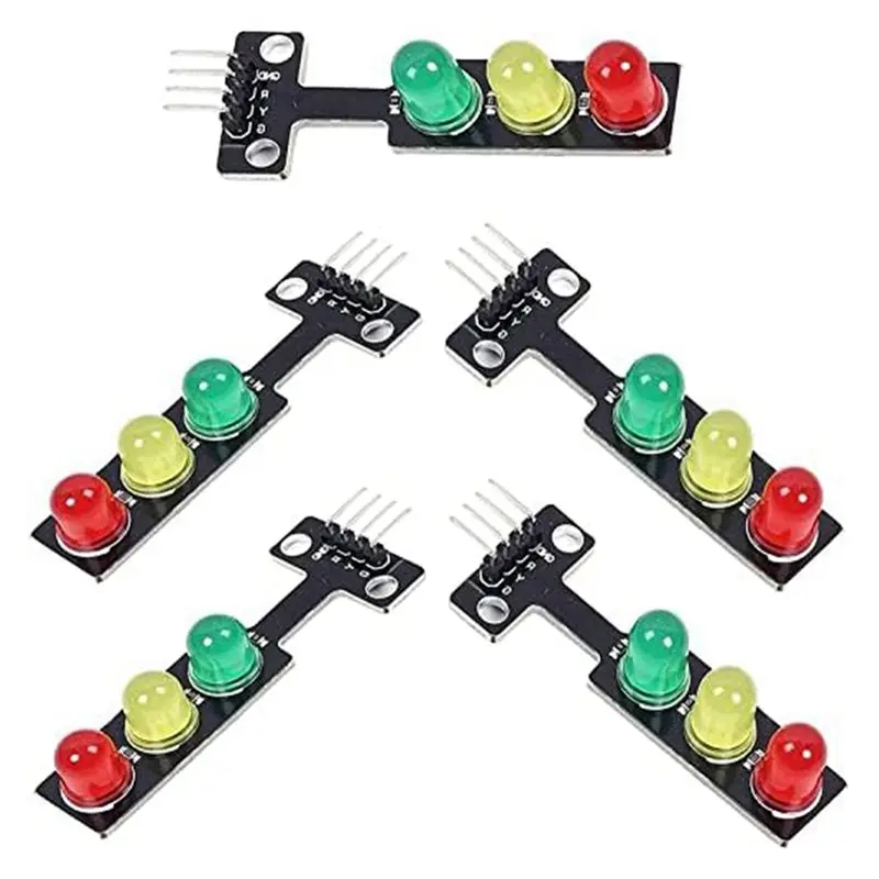 24-Hour Delivery 10PCS Mini Traffic Light LED DC 5V 5MM Display Module DIY Project Kit, Traffic System Model Traffic Light
