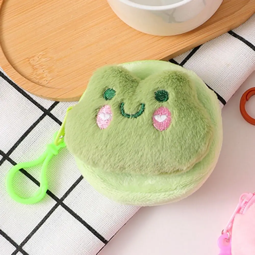 Porte-monnaie animal en peluche de dessin animé pour femmes et filles, sac de téléphone de sauna, portefeuille créatif, grenouille, lapin, ours