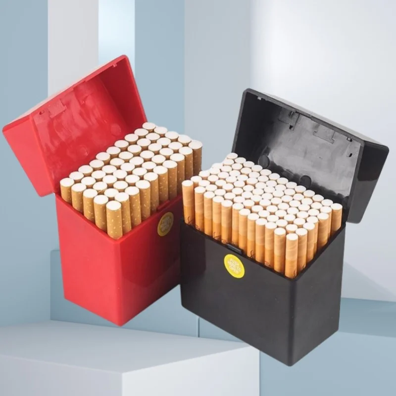 Solid color cigarette box, can hold 20/30/40/50 thick cigarettes, waterproof and pressure resistant portable cigarette box