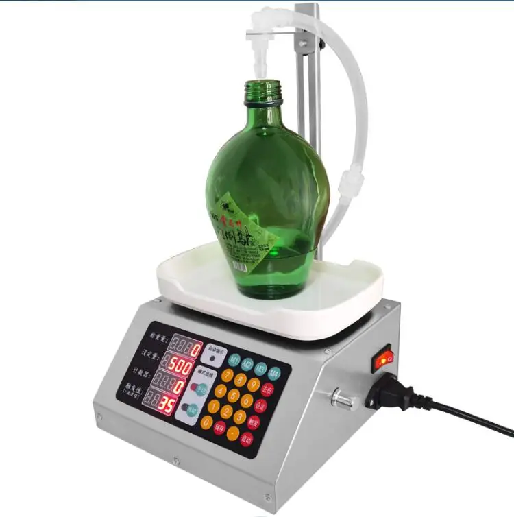 CSY-3200 Weighing Automatic Quantitative Liquid Filling Machine, Red wine, soy sauce, potion, cosmetic lotion liquid filling