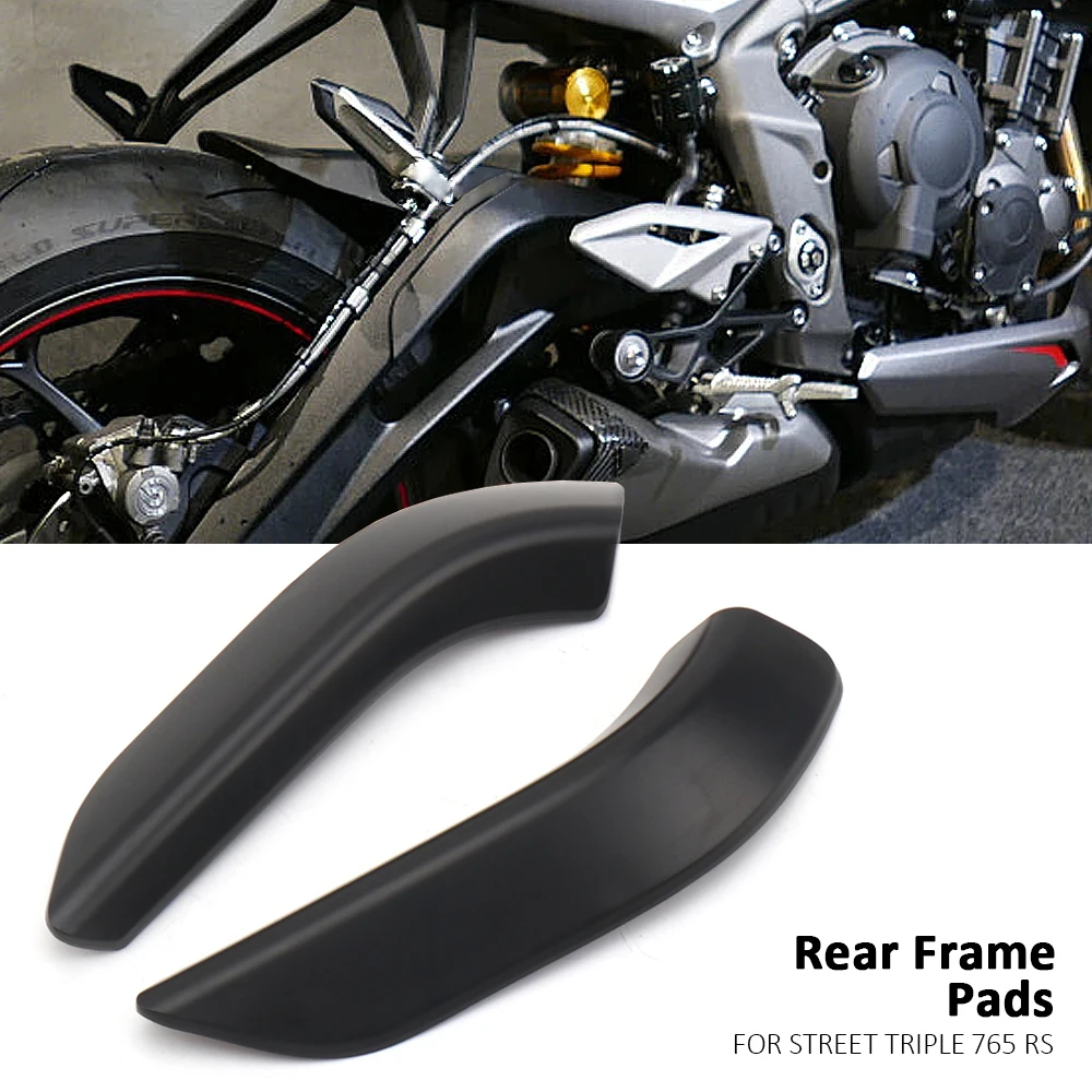 New For Street Triple 765 RS Motorcycle Black Rear Frame Pads Side Pretective Guards Decorative For STREET TRIPLE 765RS