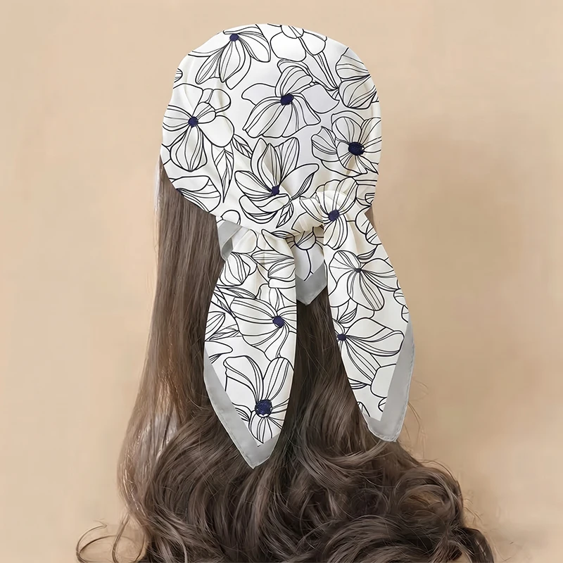 

Women's Scarf Wraps Hijab Print Turban Female Fashion Luxury Headscarf Bandana Headband Neckerchief Shawl Windproof Handkerchief