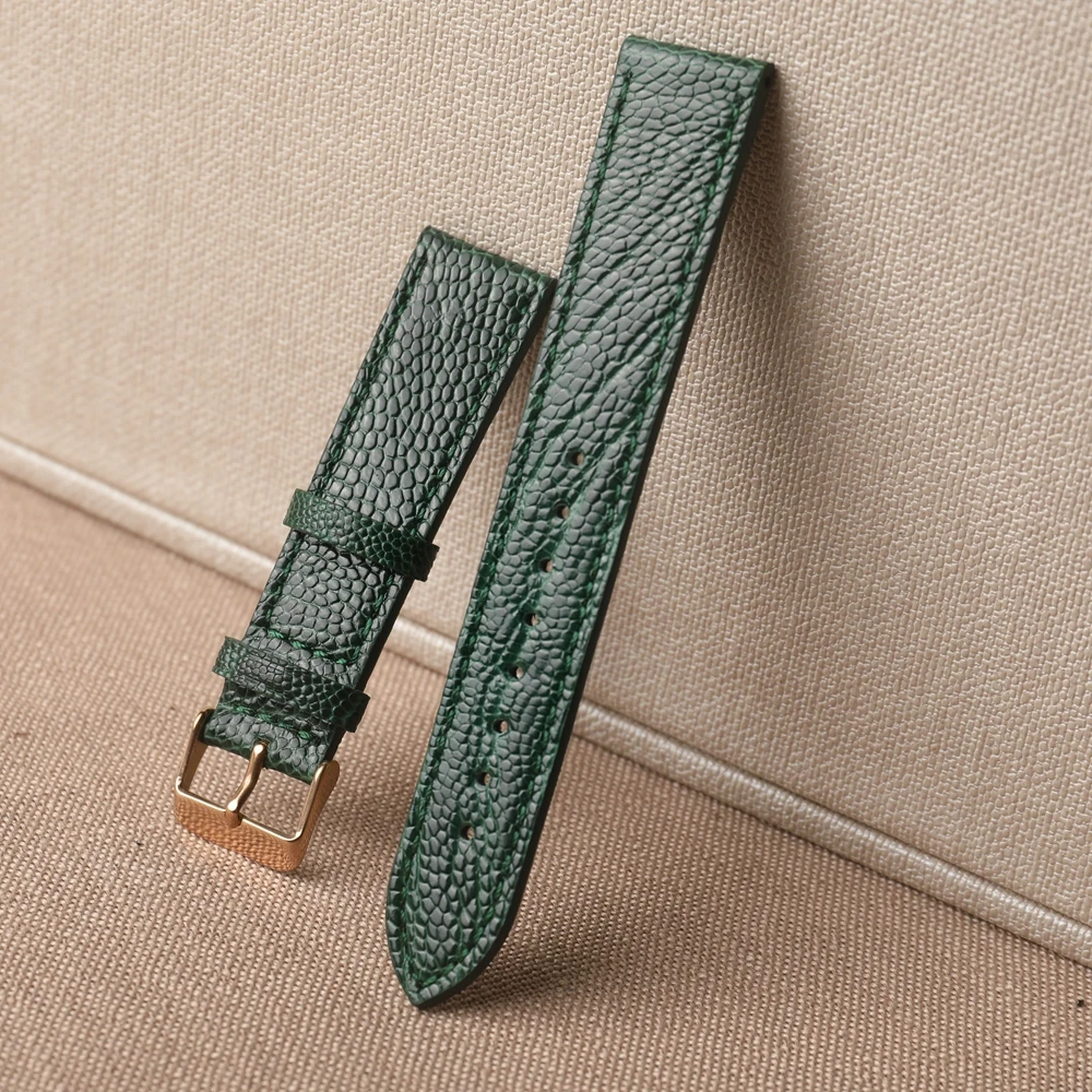 Handmade South African Ostrich Foot Leather Strap, 18 19 20 21 22MM Blue Brown Black Green Fit High-end Leather Strap, Vintage