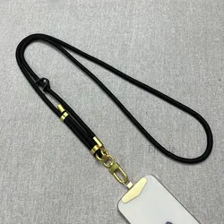 Phone Lanyard Adjustable 8mm Diameter 150CM Length Universal Case Crossbody Shoulder Card Neck Cord Clip Anti-lost Wrist Strap