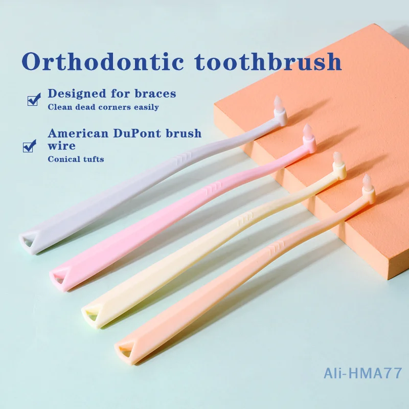 1pcs Orthodontic Interdental Brush Single-Beam Soft Teeth Cleaning Toothbrush Oral Care Tool Small Head Soft Hair