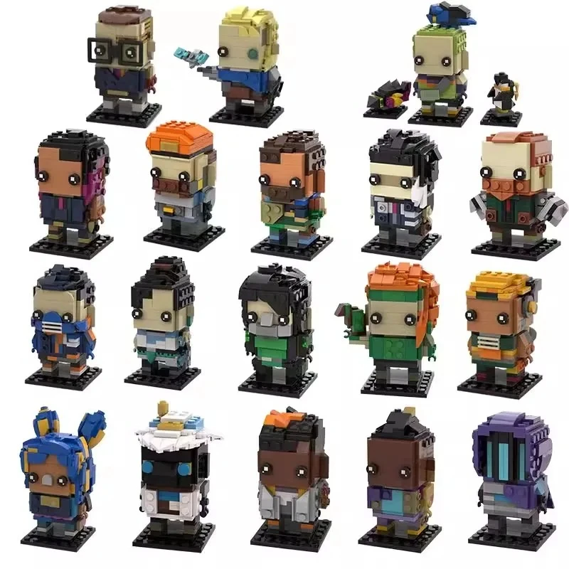 MOC Hot Game Actionfigur Baustein-Set Omen Jett Phoenix Q-Version Quadratkopf-Modell DIY Jungen-Puzzle-Spielzeug Geburtstagsgeschenk – Detail 2