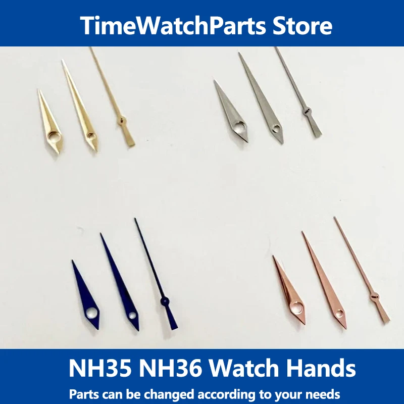 Seiko Watch Hands NH35 NH36 Hands for NH35 NH36 4R 7S Movement Silver Blue Watch Needles Men Dive Watch Pointer Replace Parts