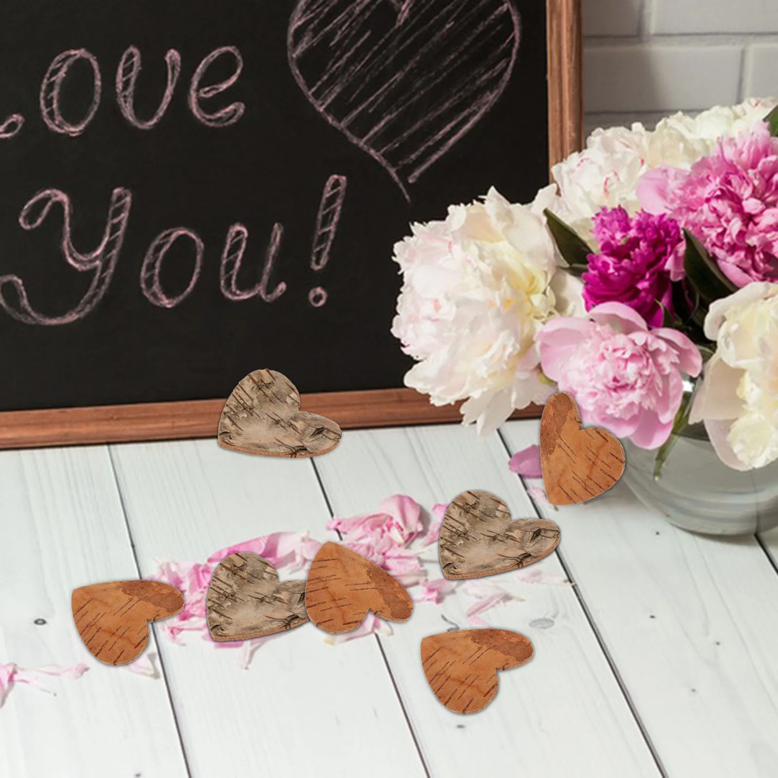 

80Pcs Heart Cut Wood Slices Fully Sanded Perfect for DIY Projects Rustic Wedding Decorations Home Ornaments Log Discs