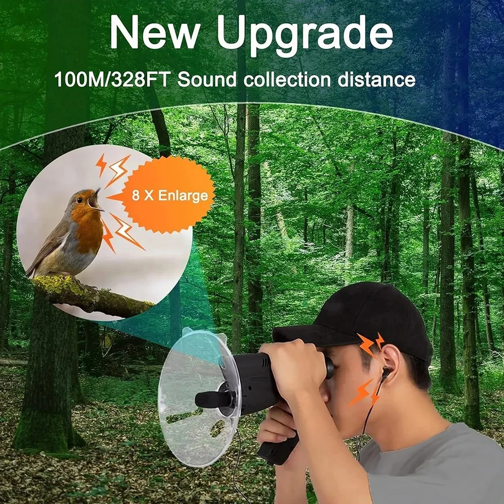 Bird recording observation and monitoring equipment telescope 5 hours long recording monitoring Bionic Ear Electronic Listenin