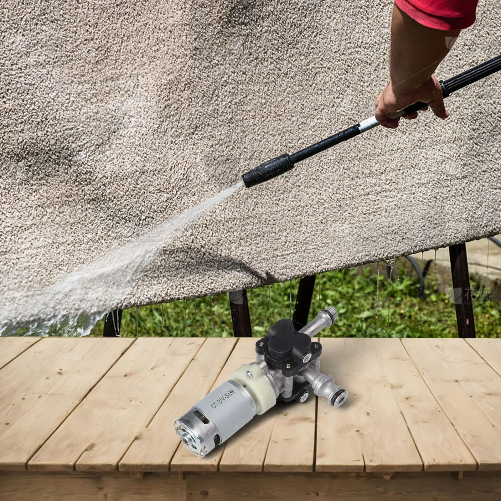 

Для использования в саду Плунжерный насос 21 В Двигатель плунжерного насоса Длительное использование Надежный серебристый цвет Компактный размер Удобный