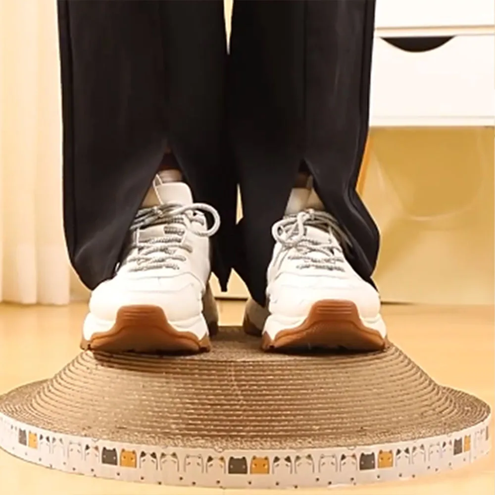 Round Cat Scratcher Bed Lounge Furniture Protector for Indoor Cats Scratching Board Scratch Pad Nest Rest Play Pet Supplies