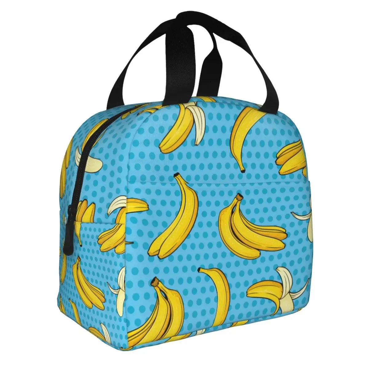 Banana Lunch Bags Portable Insulated Canvas Cooler Thermal School Lunch Box for Women Children