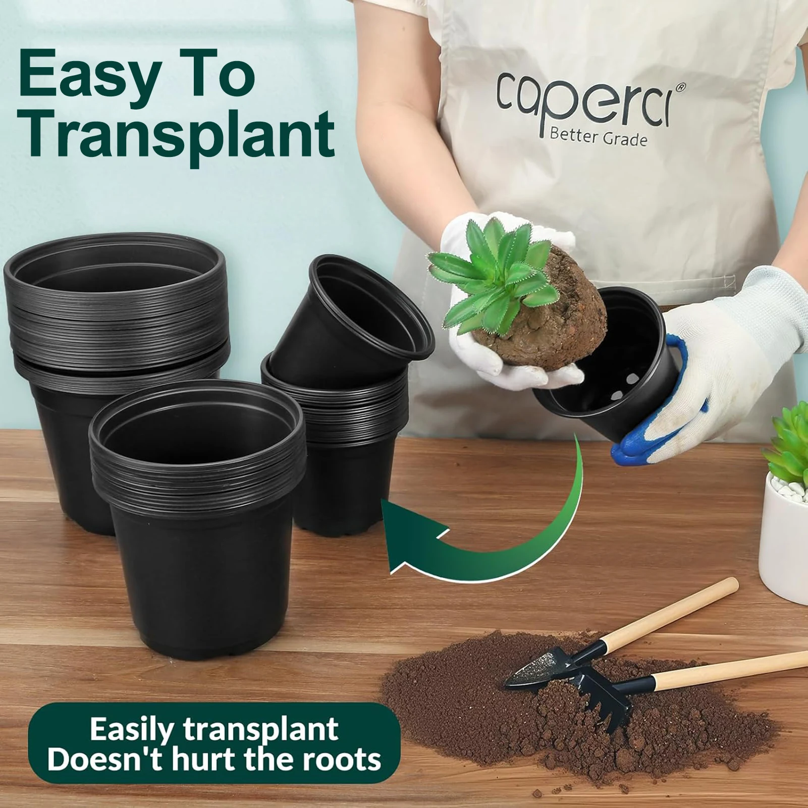 

Новые горшки для рассады растений (20/50/100 шт.), пластиковые контейнеры для цветов и суккулентов, для выращивания рассады, садовые принадлежности