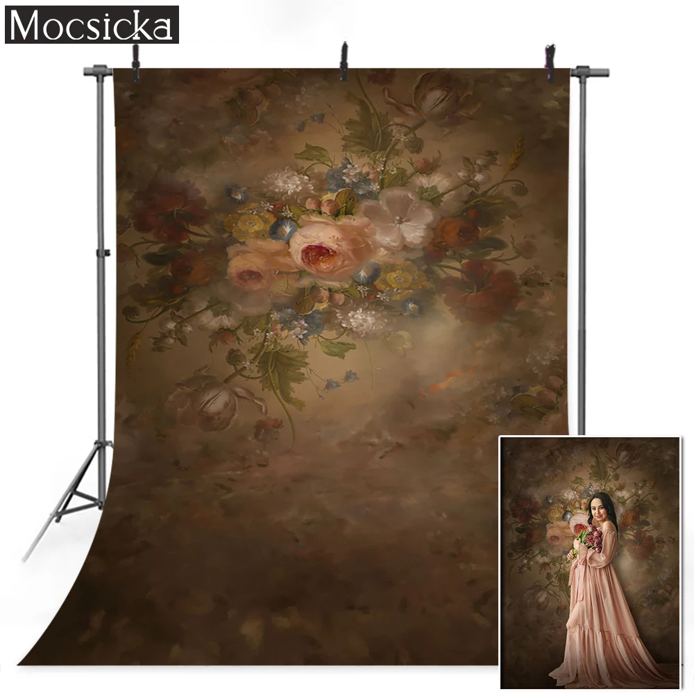 

Abstract Art Floar Backgrounds For Photography Vintage Flowers Boudoir Backdrop Women Kid Portrait Photo Booth Banner Photocall