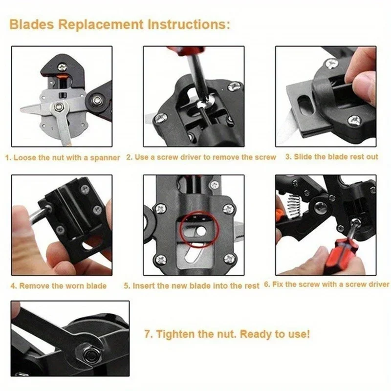 Ideal untuk Cabang Lembut Dalam 1 Cm Mesin Pencangkokan Stok Pembibitan dengan Alat Pencangkokan Multifungsi Tiga Bilah