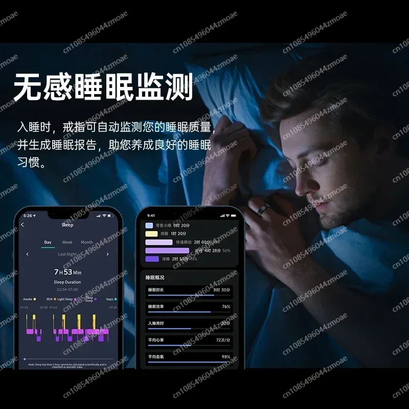 

JCRingX1A Smart Health Ring Ring Sleep Monitoring Blood Oxygen Heart Rate Sports Bathing Waterproof