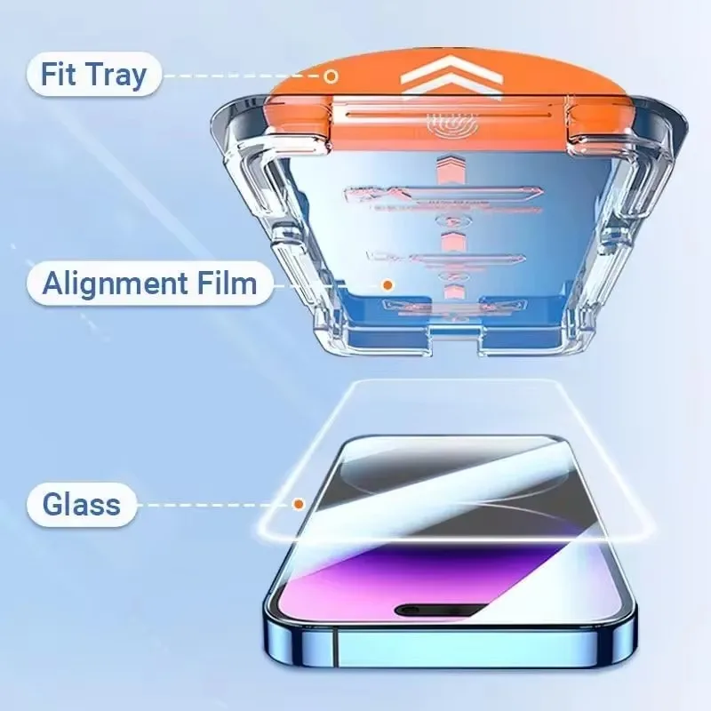 3 قطعة AR المضادة للانعكاس واقي للشاشة آيفون 17 16 15 14 13 12 11 برو ماكس XR X XS الزجاج المقسى تركيب مجاني من الغبار #4