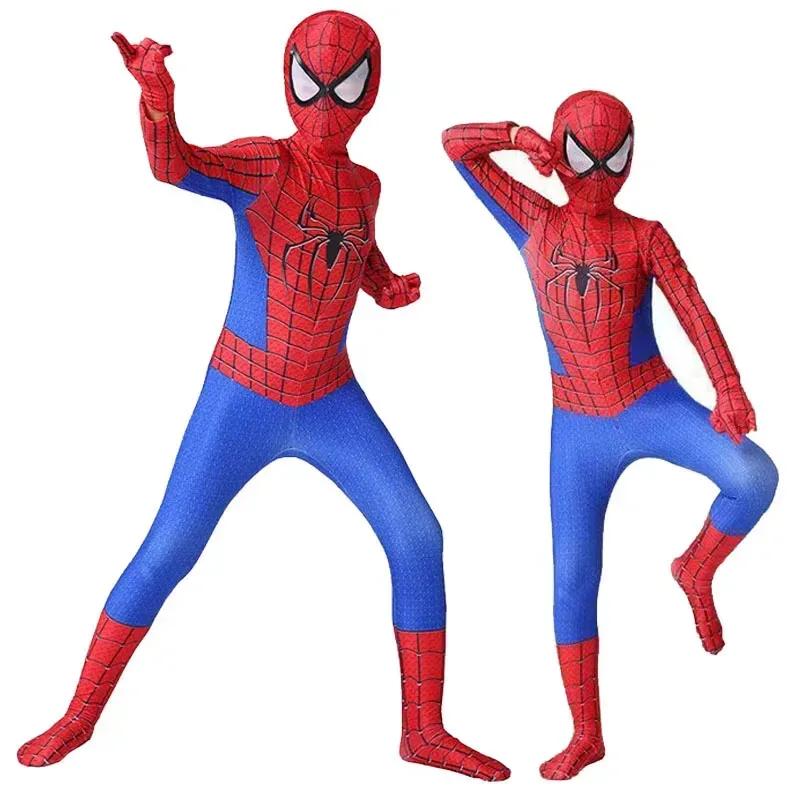 어린이 놀라운 스파이더 맨 의상 슈퍼 히어로 놀라운 스파이더 맨 코스프레 의상 바디 슈트 할로윈 카니발 어린이 의상