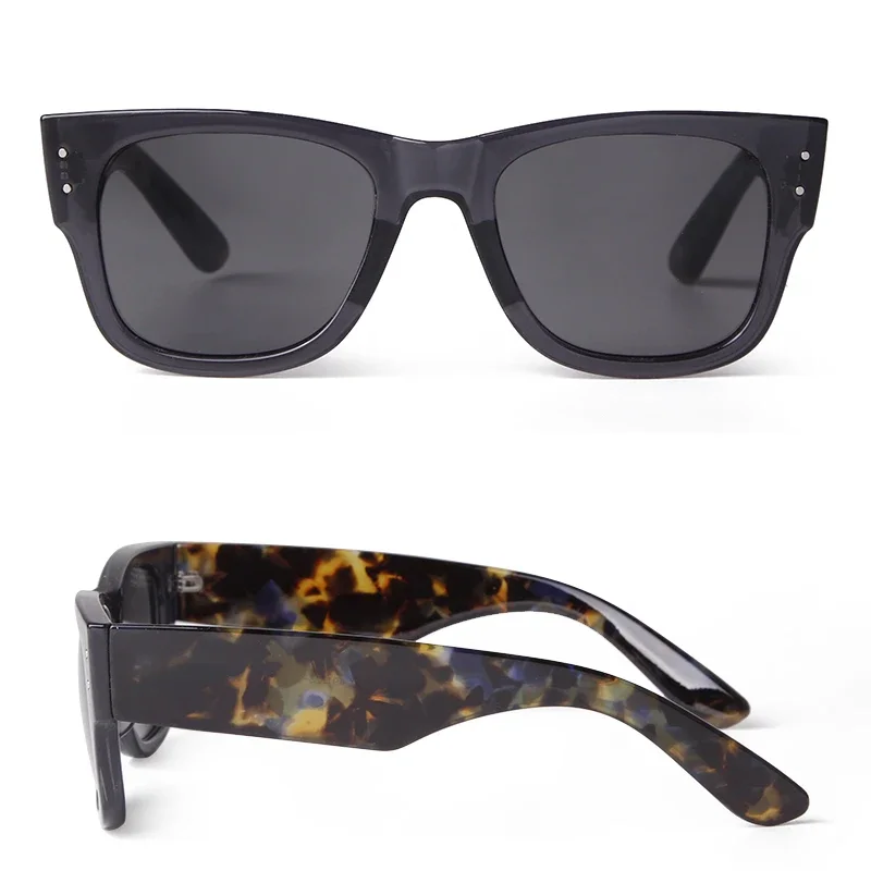 Trendy Tortoiseshell Square Sunglasses Women Brand Retro Gray Thick Big Frame Sun Glasses Men Shades Eyewear Gafas De Sol UV400