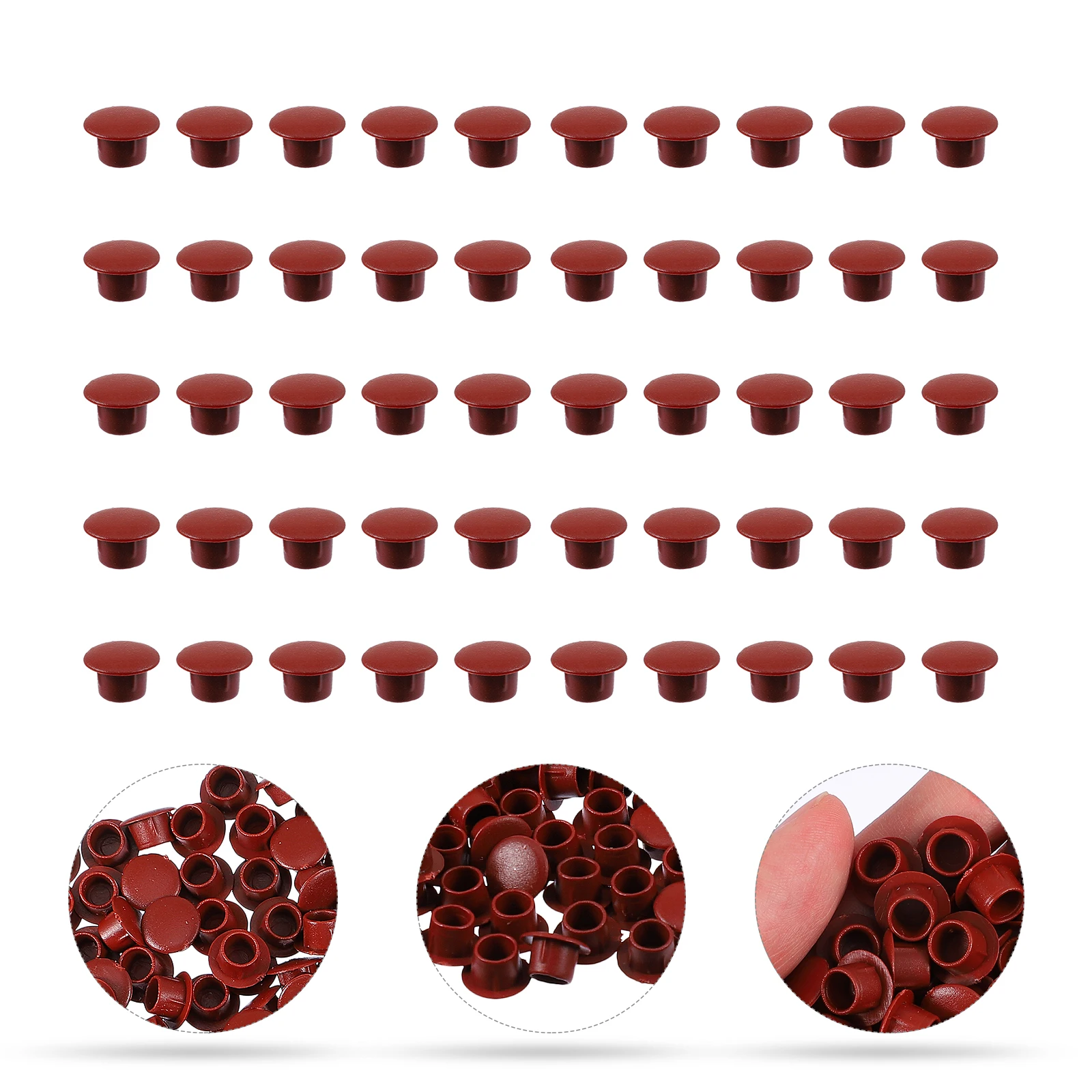 

500 Pcs Hinge Hole Cover Cupboard Screw Caps Cabinet Adjustable Plugs Round Plastic Covers Pp