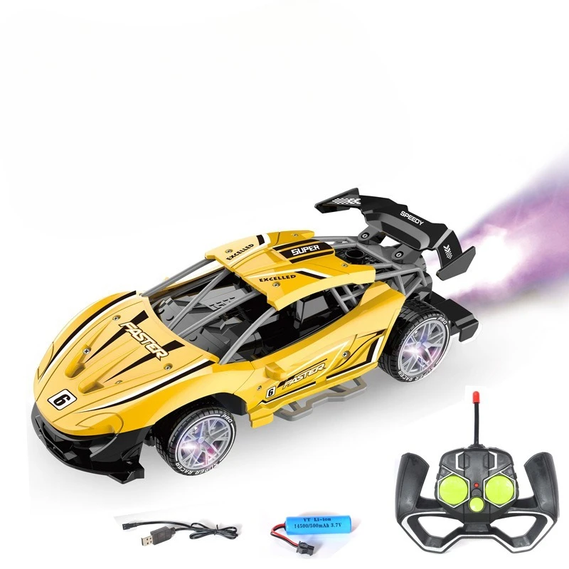 USB Charge RC Car Spray Fog Drift Remote Control Car Smoking with LED Light Electronic Racing vehicle Boys Kids Toy gift
