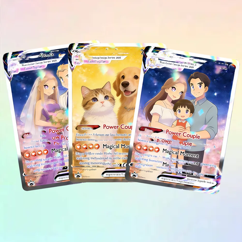 Customized DIY Game Cards/Anniversary Cards/Customized Photo-Anime Wedding Cards DIY TCG Personalized Cards Valentine's Day gift