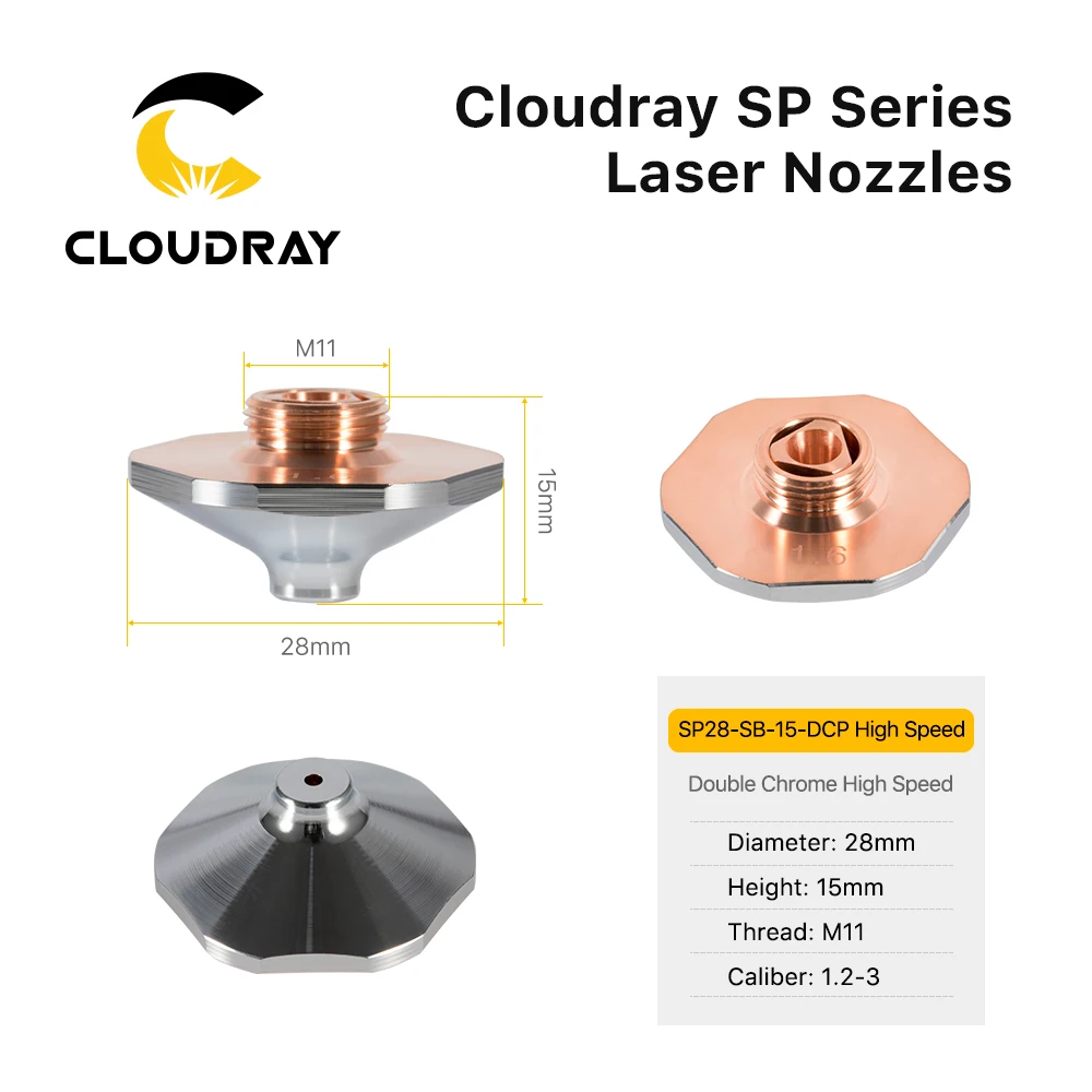 Cloudray SP Series Dia.28mm H15 M11 kaliber 1.5-7.0 szybkie spawanie dysze laserowe do maszyna do cięcia laserem światłowodowym