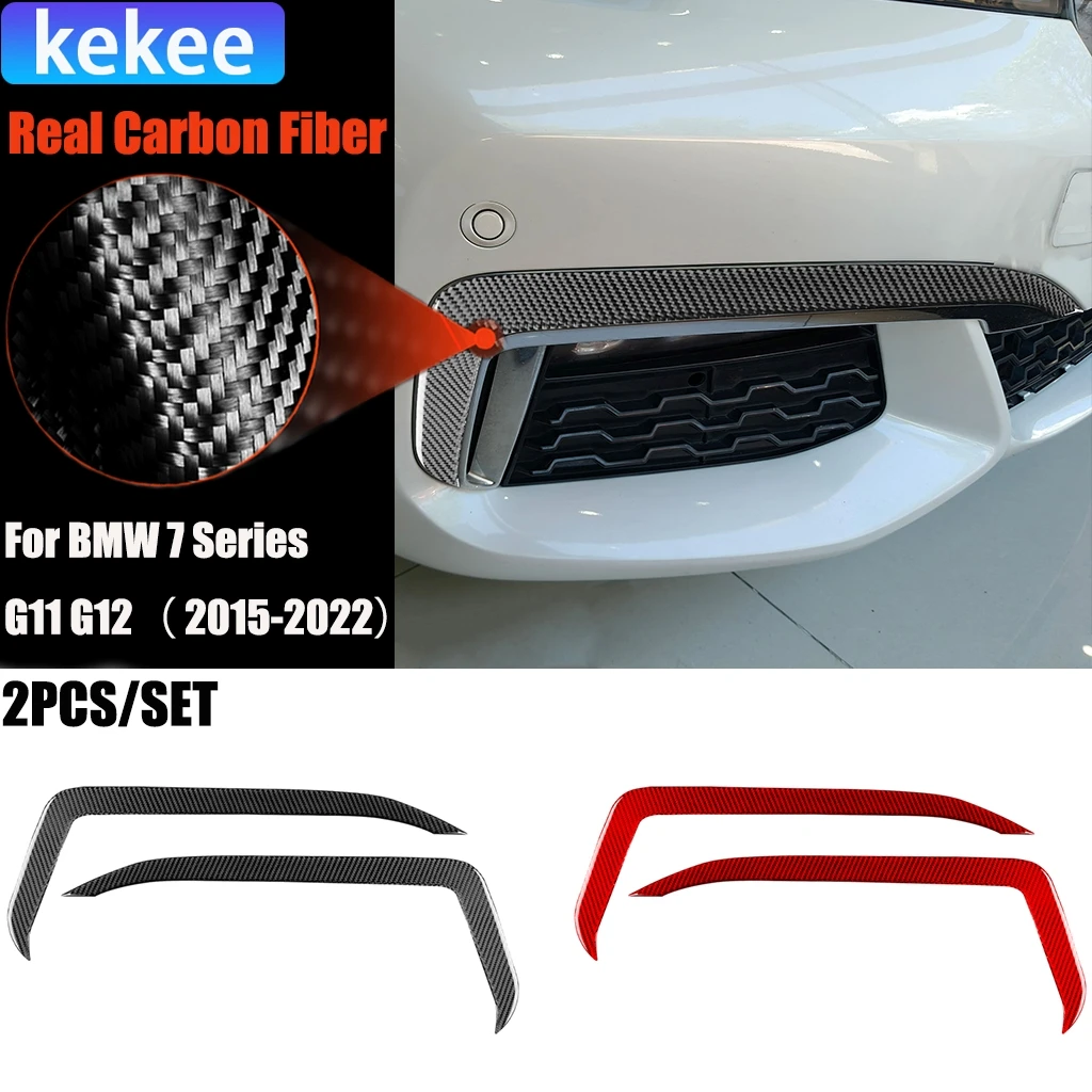 

Carbon Fiber Car Accessories Front Bumper Side Modified Exterior Trim Cover Soft Sticker For BMW 7 Series G11 G12 2015-2022
