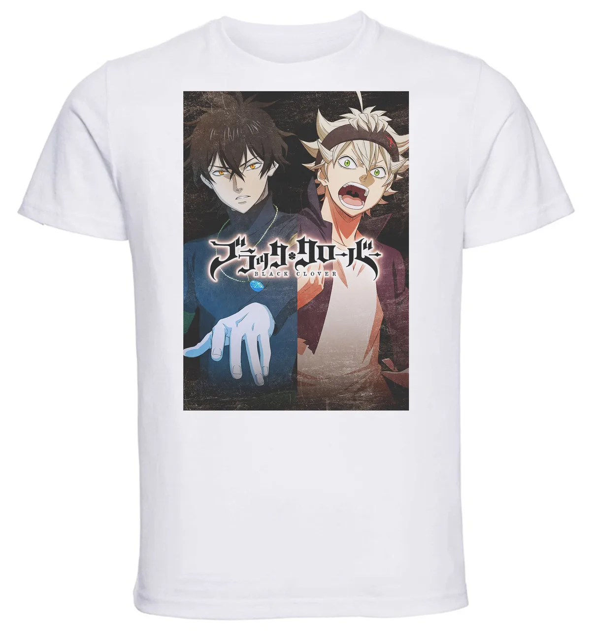 

T-shirt Unisex White Black Clover Playbill