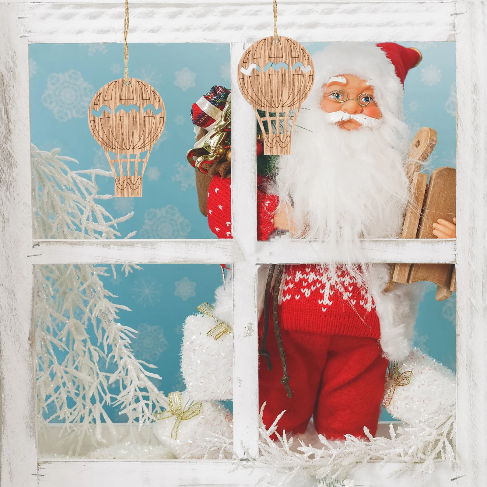 

30Pcs Hot Air Balloon Wooden Pieces Processed Smooth Surface DIY Craft Materials for Hand Painting Photo Props Birthday