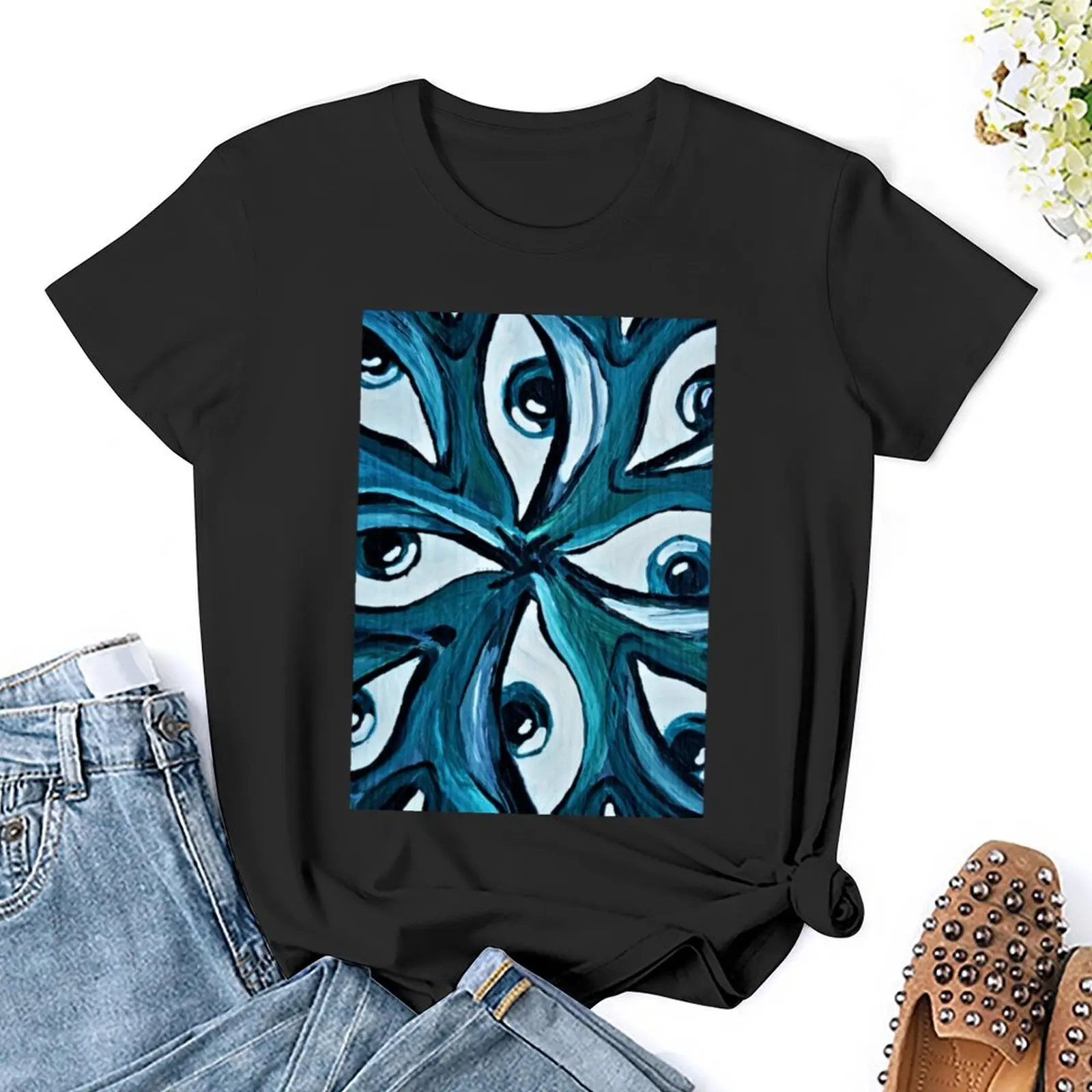 nazar eye T-Shirt cute clothes Female clothing new edition t shirts for Women