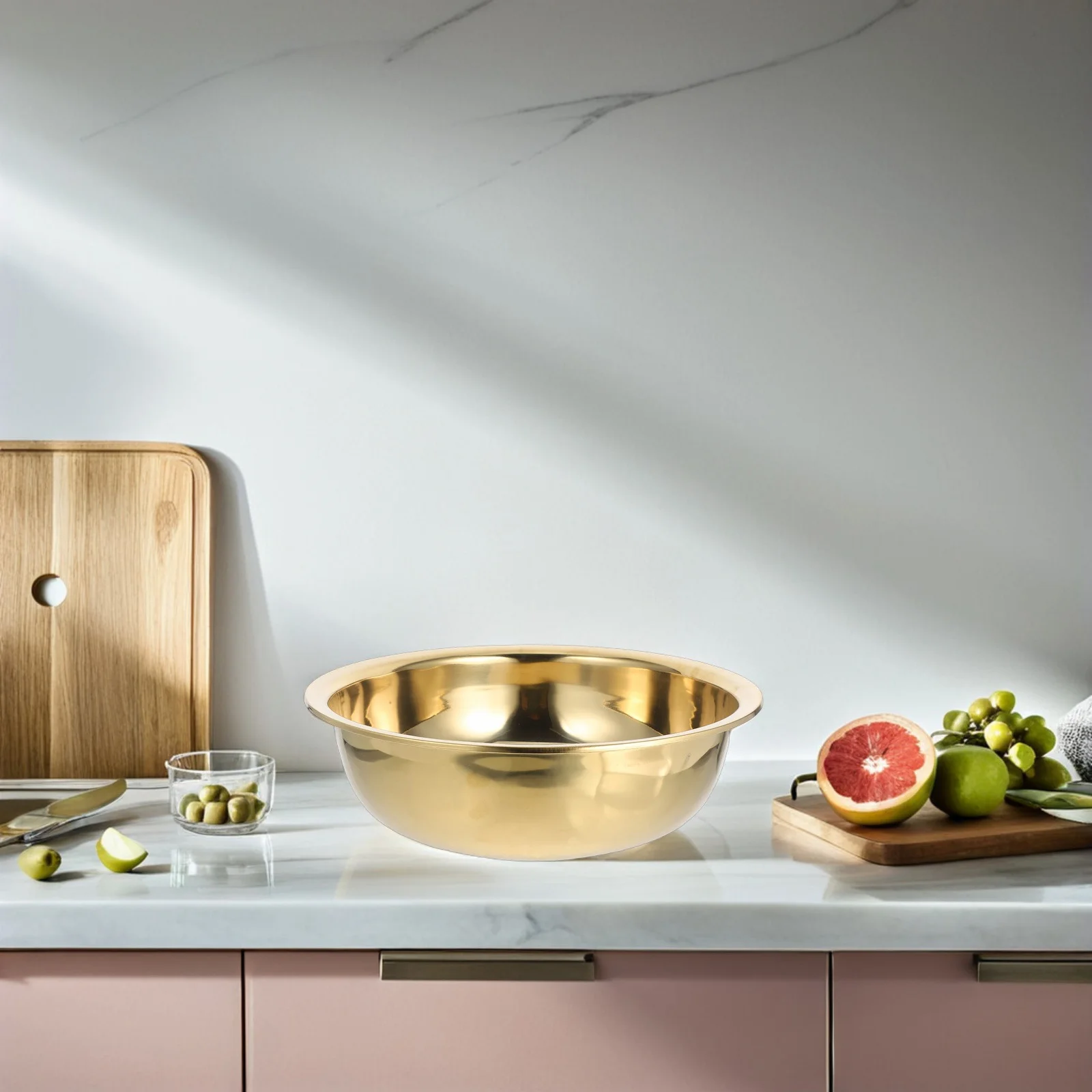 

Big Thickened Stainless Steel Basin Heavy Duty Kitchen Sink Vegetable Wash Bowl Bathroom Face Foot Bath Tub Space for Small