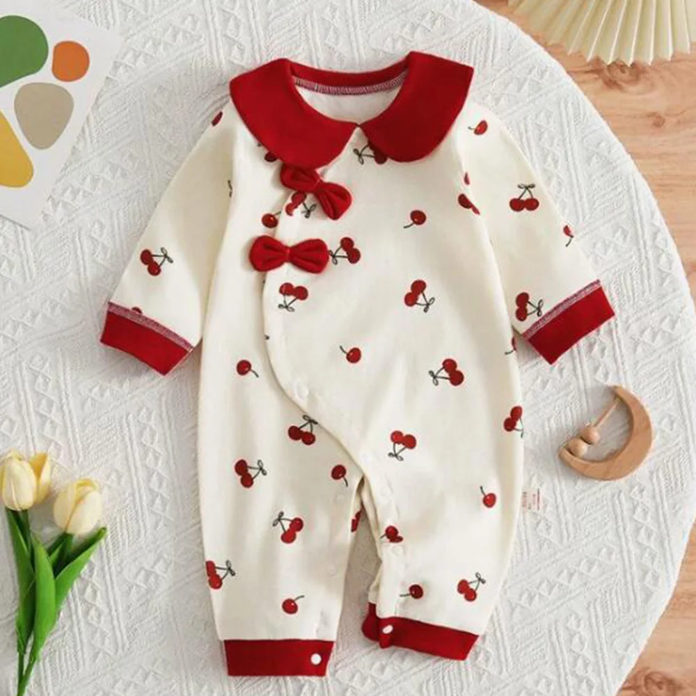 Baby Boy Autumn Jumpsuit Cotton Soft Breathable Newborn Baby Clothes Cute Infant Baby Girl Romper Long Sleeve
