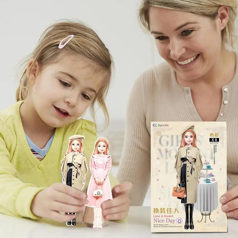 Magnetic Dress-Up Dolls Pretend Play Set Magnetic Dress Up Puzzle Toy Princess Paper Dolls For Girls Preschool Learning Toy Gift