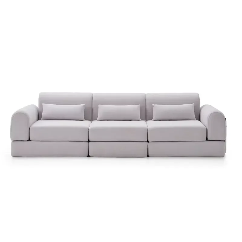 Vacuum sealed Pack L Shape High Density Foam Sectional Couch Compressed Sofa for Hotel Apartment