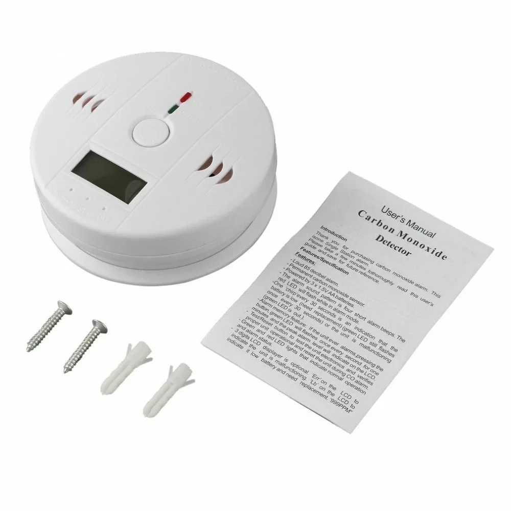 LCD CO Sensor Work Alone Built In 85dB Siren Sound Independent Carbon Monoxide Poisoning Warning Alarm Detector