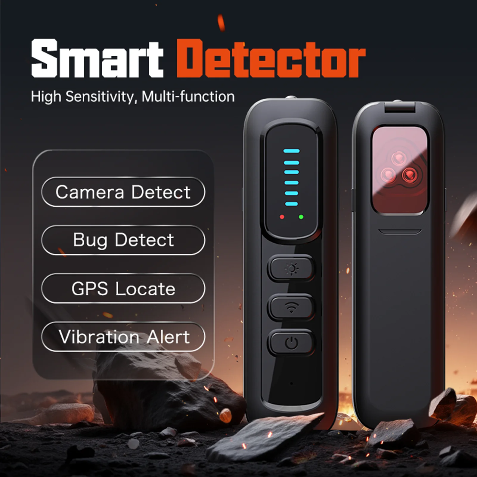 Covert Camera Bug Finder RF Signal Detector Infrared Lens Scanner Privacy Detector Hotel Travel Safe