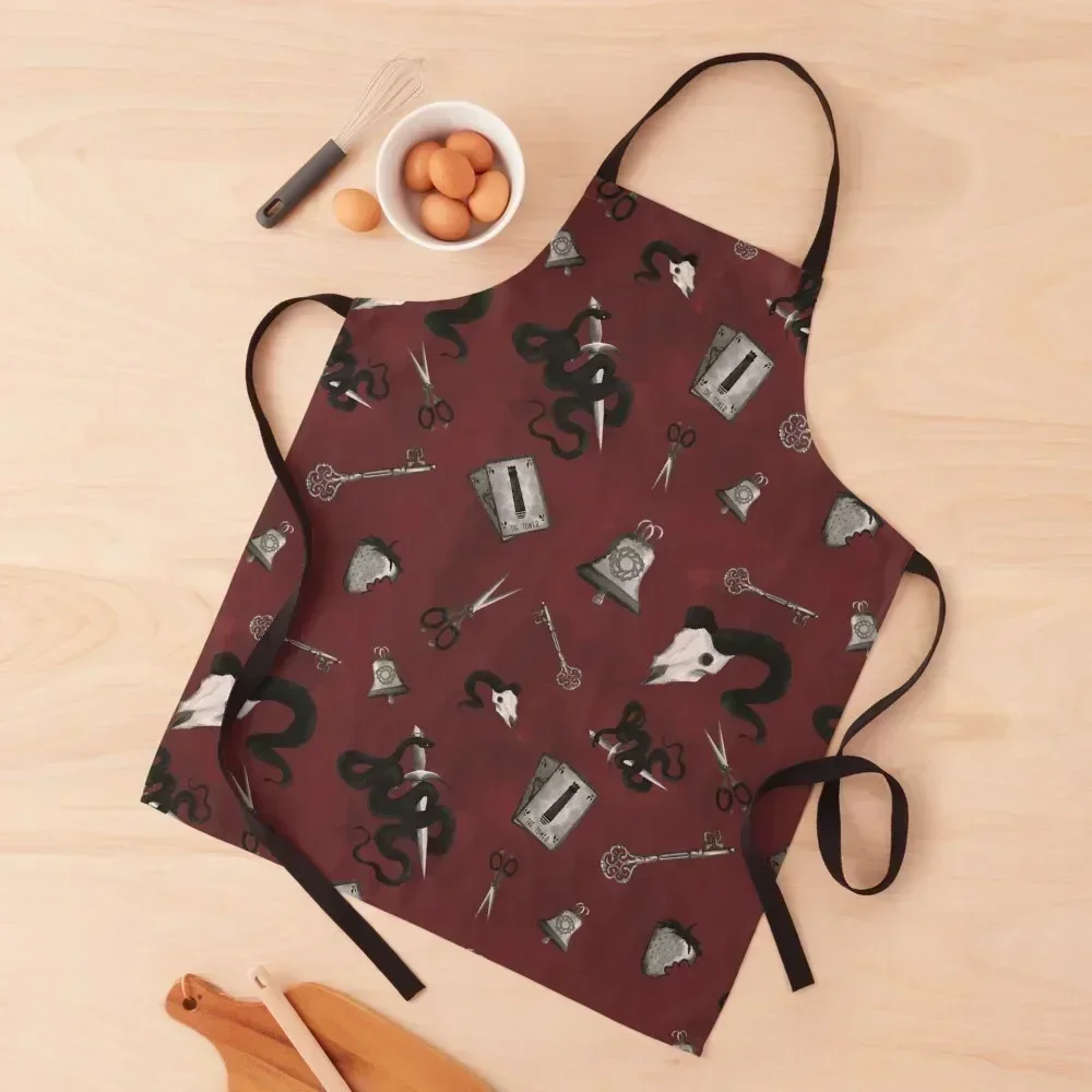 

Witch Print Apron Trim Cloth Useful Things For Kitchen manicurist painting Apron