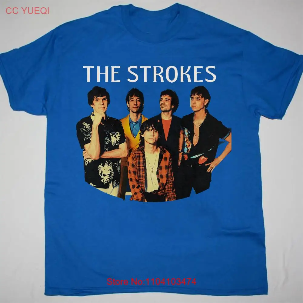 

Синяя полноразмерная рубашка унисекс с Рождеством The Strokes KK646